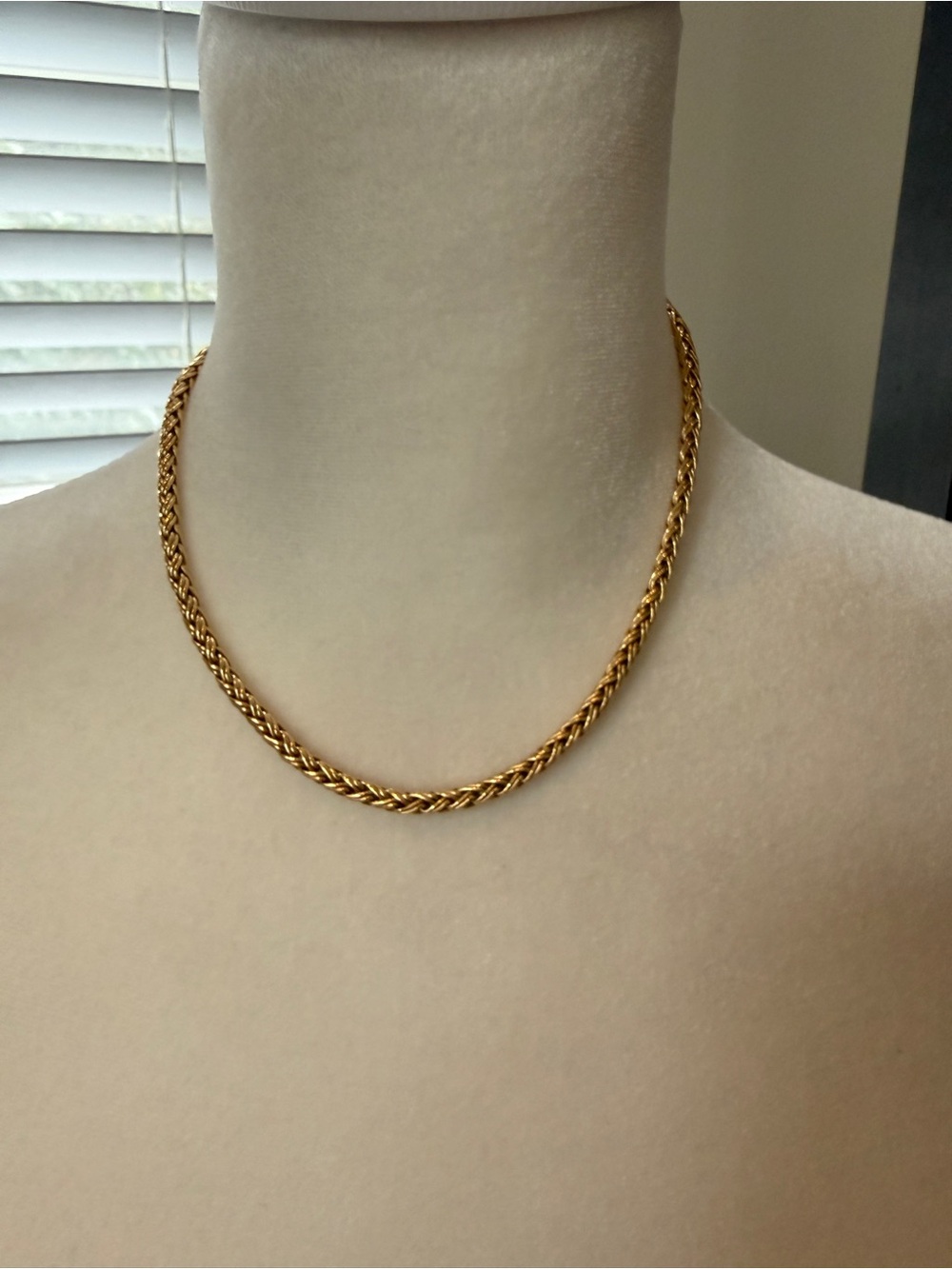 Tiffany & Co 14K gold wheat chain necklace 16”
